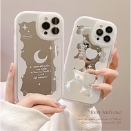 Iphone1 iPhone16 Phone Case Protective Mirror Love Cloud Korean 15 13 11 12 7plus XR Shock-Resistant