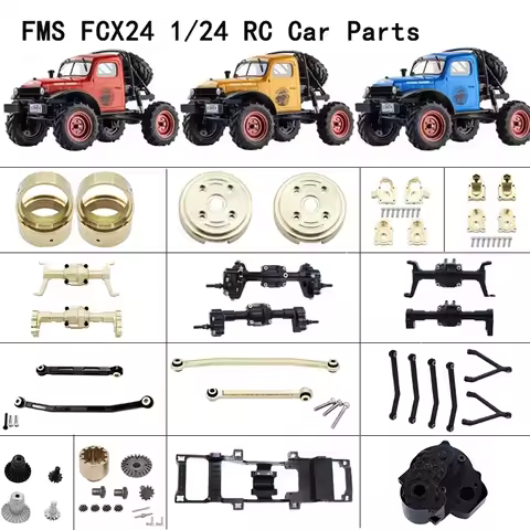 FMS Metal Frame Gearbox Link Rod Front Rear Axle Gear Counterweight Different Gear for FCX24 1/24 RC