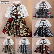 OSCAR Fs - Kelly kids Dress 3-5 Years Balotelli Combi Brukat Nempel + Free Headband Best Fashion