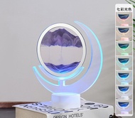 LED nhanh chóng Tranh Cát đồng hồ cát nghệ thuật trang trí độc đáo Tranh Cát 7 màu sắc đèn ngủ USB t