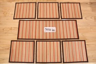 SET TAPLAK PIRING CORE ROTAN (WARNA ORANGE) TAPLAK MEJA DINNER SET -MiniStore5