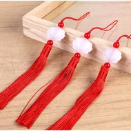 Bangkok chinese tassel Hanging Fan Red Lotus Auspicious Car Key Pendant •chinese hand fan chinese fa
