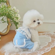 Cute Pet Dog Teddy Dog Clothes Spring Summer Poodle Pomeranian Cat Large Small Dog Jumpsuit