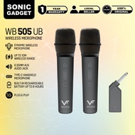 Vinnfier VF WB505 UB 2 Wireless Microphone 6.5mm Jack Mic Received Type-C Rechargerble Microphone