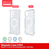 [แพ็คส่ง 1 วัน] Moov CS03 MagCharge Magnetic Case Samsung S22 Ultra Phone 12 / 13 / 14 เคสแม่เหล็ก เคสซัมซุง เคสโทรศัพท์มือถือ เคสใส กันกระแทก ซิลิโคน ใช้ร่วมกับอุปกรณ์ ชาร์จไร้สาย กันกระแทก 4 มุม เคสมือถือ มีขาตั้ง For 12 Pro Max
