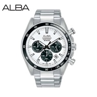 Alba Watch 💯(Ori) AT3J65X Men Chronograph Metal Strap / Men Watch / Jam Tangan Lelaki / Jam Lelaki /