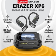 Lenovo ERAZER XP6 AI Voice Translator Earbud Wireless Earphones Bluetooth 5.4 With LED Touch Screen 