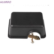 HUIMAO Snake Shelter House, Rectangle Black Reptile Hide Box, Reptile Hide Cage Box Plastic S/M/L Re