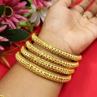 Round Designer Indian Gold Bangles for Women Indian Bangles - Set of 4 - Gelang Tangan Indian Bangle