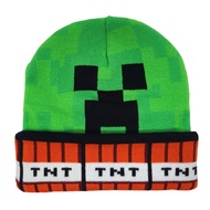 Minecraft Creeper TNT Blocks Beanie Hat for Boys Red Green