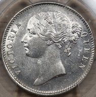 PCGS MS62 1840年英屬印度1盧比老銀幣 | 維多利亞女王年輕頭像 爆原廠車輪強底光 老銀洋 Rupee