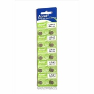 ถ่านกระดุม ถ่านปรอทวัดไข้Accell LR41 / AG3 / L736 10ก้อน แท้