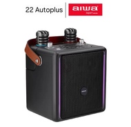 AIWA AW-B400K Karaoke Bluetooth Speaker ลำโพงบลูทูธพกพาคาราโอเกะ ( แถมไมค์ 2 ตัว ) ของแท้‼️ ของใหม่ท