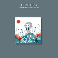 Ceramic coasters and coasters, quick water absorption, classic style floral pattern - DM32.