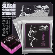 Ernie Ball® P03820 Slash Signature Guitar Strings สายกีตาร์ไฟฟ้า เบอร์ 11 แบบ Paradigm Nickel Plated Steel  1 ชุด มี 3 แพ็ค (Gauge: 0.011 - 0.048) + แถมฟรีกล่องโลหะ