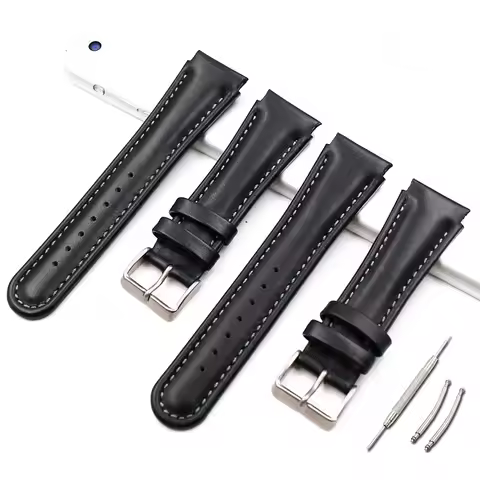 22mm Men's leather watch strap accessories compatible with SUUNTO X-LANDER Spartan Warrior women's r