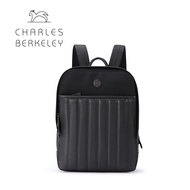 Charles Berkeley GRIFFIN Nylon &amp; Leather Men's Backpack Laptop Bag (KP-19057))