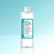 Wellderma Niacin Mild Acidic Cleansing Water 500ml Gentle Cleansing Water Makeup Remover Hydrating C