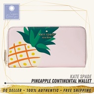 [SG SELLER] Kate Spade KS Pineapple Large Continental Pink Multi Leather Wallet