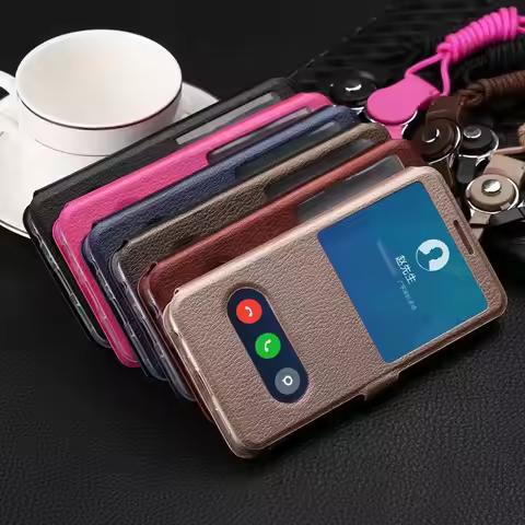 Quick View Open Window Flip PU leather Case For Redmi K20 K30 K40 Pro Ultra POCO F3 Redmi 9T Mi 9T 8