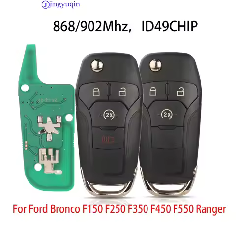 jingyuqin New Remote Car Key Shell Control For Ford Bronco F150 F250 F350 F450 F550 Ranger Key 868/9