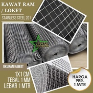 STAINLESS RAM WIRE GERISAL 10MM 310MM 31MM 1MTR STAINLESS MESH WIRE 201