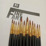 💥High Quality🔥 Nylon Brush Set Non Toxic Painting Brushes Art Supplies Black (BR5812) (Pack for 12pc