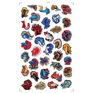 BETTA FISH STICKER PVC WATER PROOF