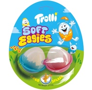 โทรลลี่ เยลลี่รูปไข่สอดไส้ราเปรี้ยวสแปช Trolli Soft Eggies Gummy Sour Splash 37.6g.