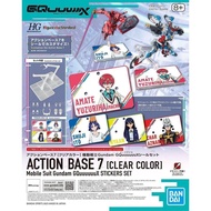 ACTION BASE 7 Model Display Stand [CLEAR COLOR] Mobile Suit Gundam GQuuX STICKERS SET Bandai45731026