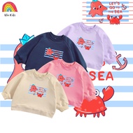 Oversized Crewneck Sweater for Kids Lets Go To The Sea MotifOriginal Ages (1-6 years)