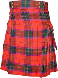 Tartan Utility Kilts for Men 8 Yard 13oz Kilt Traditional Highland Tartan Scottish Men’s Kilt