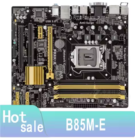 B85M-E B85 LGA 1150 i7 i5 i3 SATA3 USB3.0 100% Testing ok