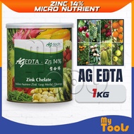 Mytools AG Tech 1kg Zinc (Zn) 14% Zink EDTA Micro Nutrients | Fertilizer Baja AB Sayur Daun Buah Fer