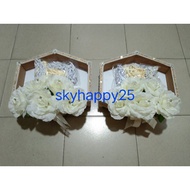HK2#08 DULANG HANTARAN KAYU SIAP bunga + kertas cerbisan