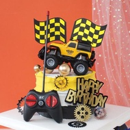 遙控賽車電動越野車生日蛋糕裝飾男孩汽車擺件配件烘焙裝扮