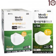 Korea 韓國 - [Medi+Shield]＊白色＊-韓版KF94口罩四層防疫立體(成人款式、獨立包裝) - 50個裝