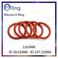 2.62MM Silicone Sealing O-Ring Rubber Ring Gasket 7/64 INCH 寸 硅橡胶 O型圈 ID 58.42MM - 247.32 2.19/64 - 