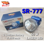 Senter Kepala Dony SR-777 Super Terang (50 Watt) / Dony Senter Kepala SR777 Laser LED (Gratis Tripod