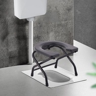 HILABEE Foldable Toilet Seat Commode Stool Squat Toilet Stool