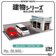 Diorama Papercraft Building - Rental Car-