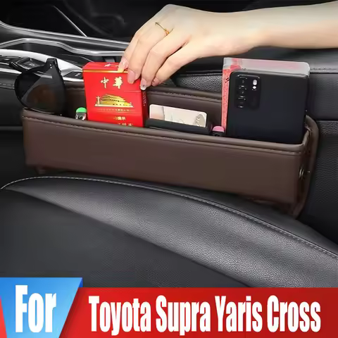 For Toyota Supra GR A90 A91 MK5 GT86 GR86 Yaris Cross Car Seat Crevice Storage Box Portable Pocket O