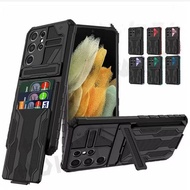 Samsung A23 A24 A25 A31 A32 A33 A34 A35 A55 A51 A52 A53 A54 A72 A73 Armor Shockproof Case Card Slot 