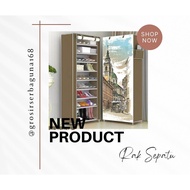 Closed Shoe Rack with Zipper Plastic Shoe Cabinet, Multipurpose Dustproof Storage Rack, Size 60, 30,