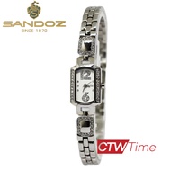 Sandoz นาฬิกาข้อมือผู้หญิง สายสแตนเลส รุ่น SD99249SS02 (สีเงิน / หน้าปัดขาว)