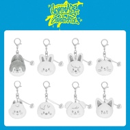 Stray Kids SKZ POP UP dominATE : celebrATE merch SKZOO FACE KEYRING SILVER