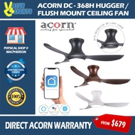 Acorn Voga DC-368H Hugger Flushed Mount 38" 48" Ceiling Fan 24W LED WIFI Smart Fan Optional