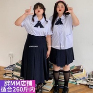 Taiwan Shipping Fat MM Plus Size 100kg Can Wear Graduation Season Preppy Style Japanese Korean High 