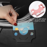 Car Card Holder Slot Storage Box Rack Organizer Accessories Silicone Creative Smile Face Cute