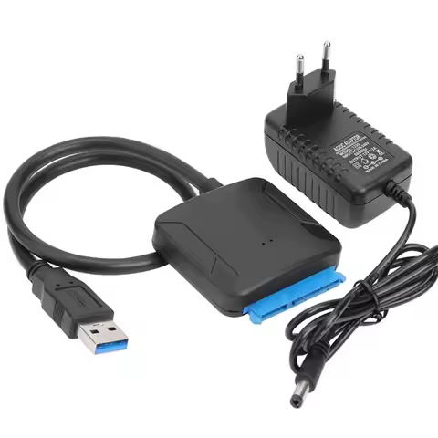 USB 3.0 to SATA Cable SATA III Hard Drive Adapter Converter for 2.5" 3.5" SSD HDD Hard Drive Disk wi